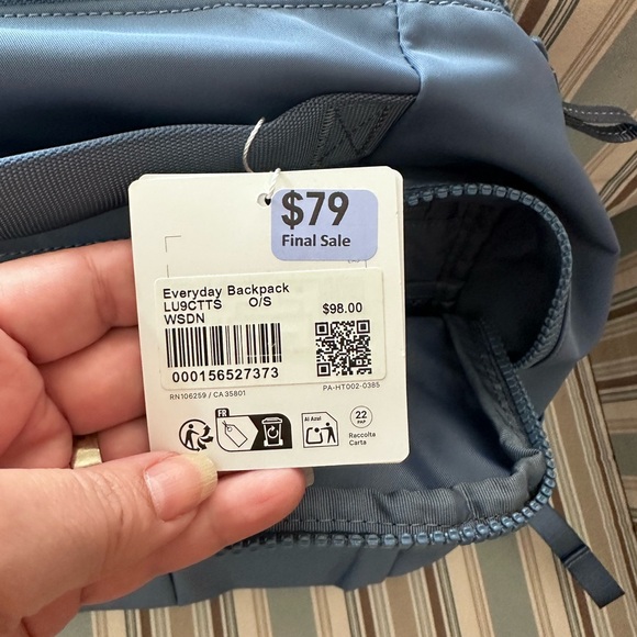 Lululemon Athletica washed Denim Blue Backpack - Picture 4 of 4